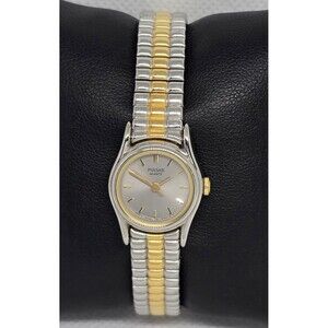 Women's Pulsar V811-1690 Round Gray Dial Two Tone Expandable Band Watch 13